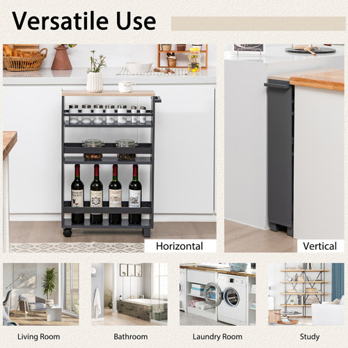 Costway 31'' H x 21'' W Utility Cart & Reviews Wayfair